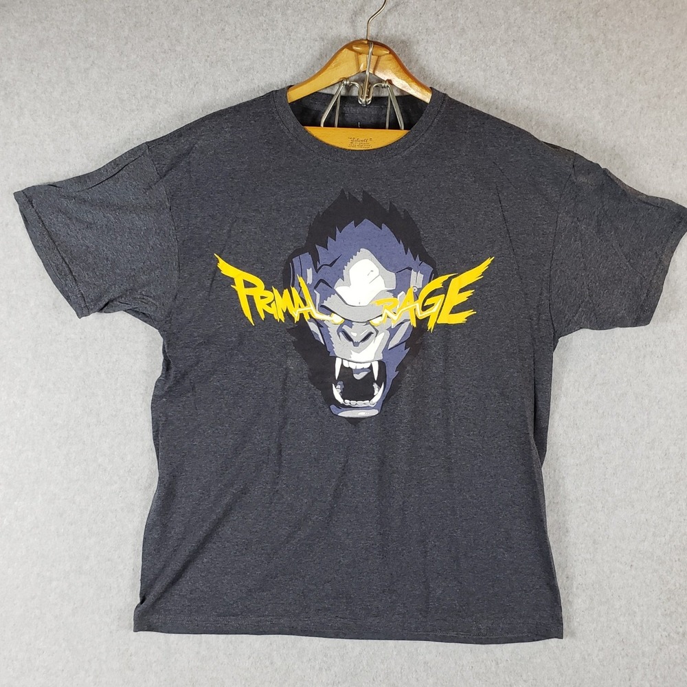 Overwatch Winston Primal Rage T-Shirt Mens‎ L Loot Crate Exclusive Charcoal Gray